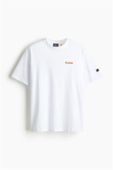 Men’s White/Kodak Loose Fit T-shirt | H&M IN