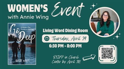 Womens Event: Go Deep with Annie Wing!, 800 Southview Ct E, Marshall ...