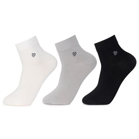 7 Day Odour Free Socks | Plain Bamboo Ankle Socks for Men- Pack of 3 ...