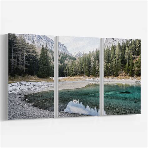 Buy Gruner See in Austria Set of Three Paintings Online at Best Price ...