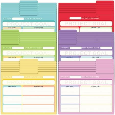 30 Pack Project File Folders with Tabs, Colored File Folders, Manila ...