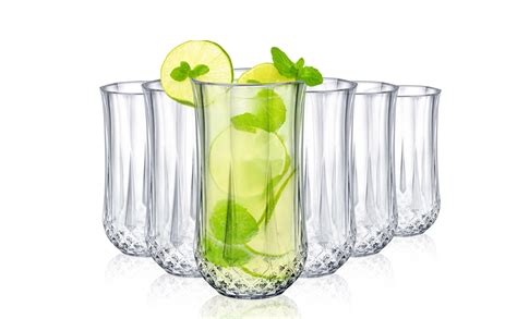Buy Gcrox Water & Juice Glasses Set of 4 – 235 ml Rajwadi Crystal ...