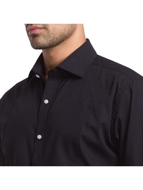 Buy Raymond Slim Fit Solid Black Shirt Online