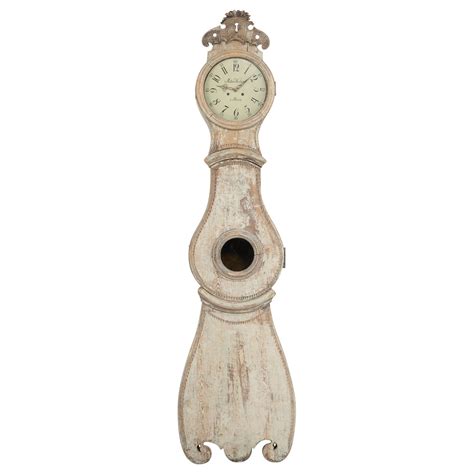 Northern Swedish Floor Clock with Nicely Carved Accents, Early 19th ...