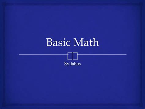 Image result for Basic Math Lecture