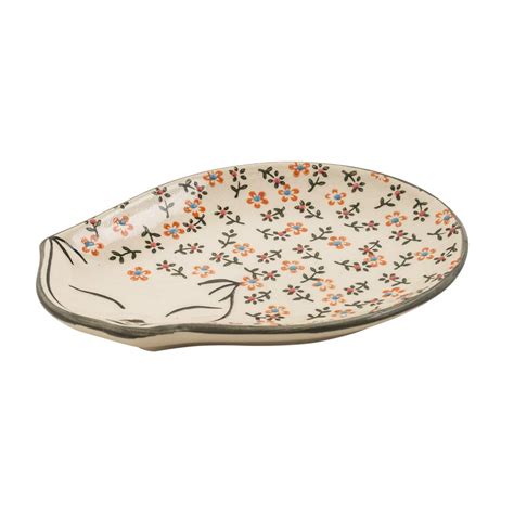 Buy Chumbak Drowsy Cat Platter- Ivory Online at Low Prices in India ...