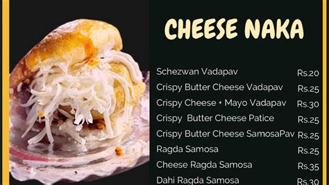 Menu at Cheese Naka, Mumbai