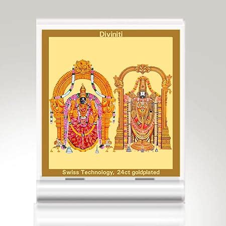 DIVINITI Goddess Padmavathi and Lord Balaji Idol Photo Frame for Car ...