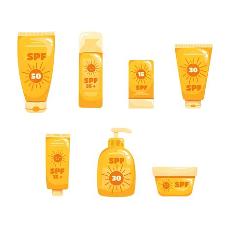 Premium Vector | Vector spf sunscreen health and safety Set of ...