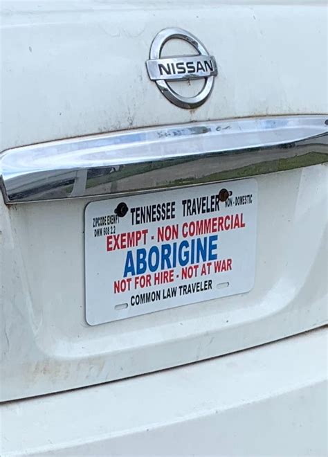 Another SovCit license plate. : r/Sovereigncitizen