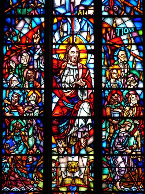 stained glass in churches called