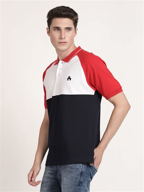 Men Red and Black Pollo Collar T-shirt (CRISPA3501) – G O O S E B E R Y®