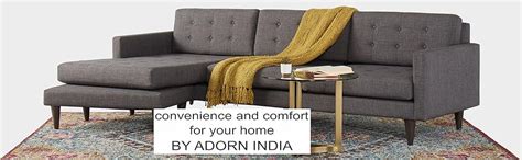 Adorn India Exclusive Two Tone Alica Modular Sofa Set (Wood & Fabric ...