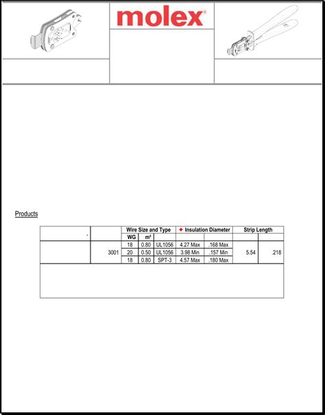 0638232800,2870 Spec Sheet Datasheet by Molex | Digi-Key Electronics