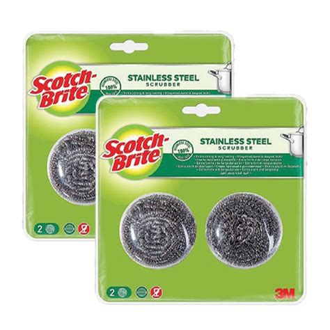 Scotch Brite Stainless Steel Scrubber 2 pcs 1+1 Online at Best Price ...