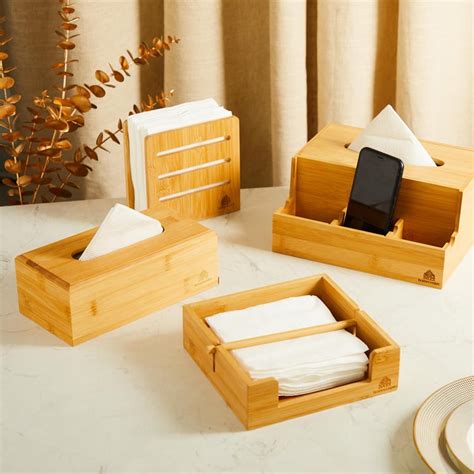 Buy Spinel Bamboo Tissue Holder - 15x7x15cm from Home Centre at just ...