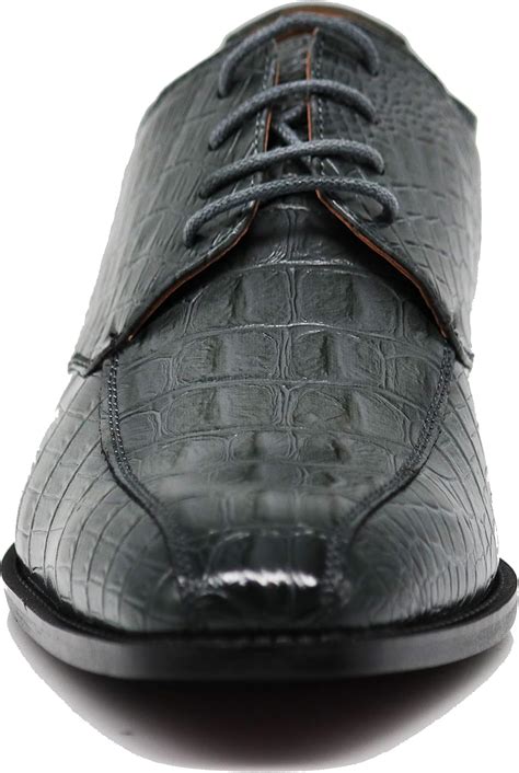 Buy Gator3N Men's Alligator Crocodile Print Oxfords Fashion Lace Up ...