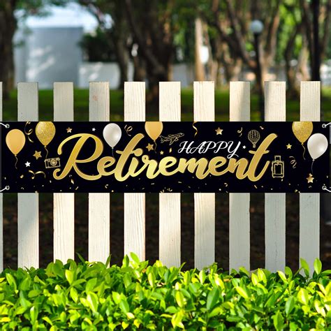 Buy Happy Retirement Banner Horizontal Large Happy Retirement Sign ...