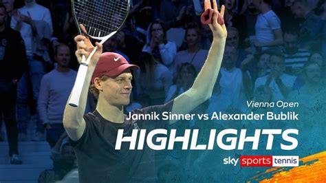 Jannik Sinner vs Alexander Bublik | Vienna Open highlights | Tennis ...