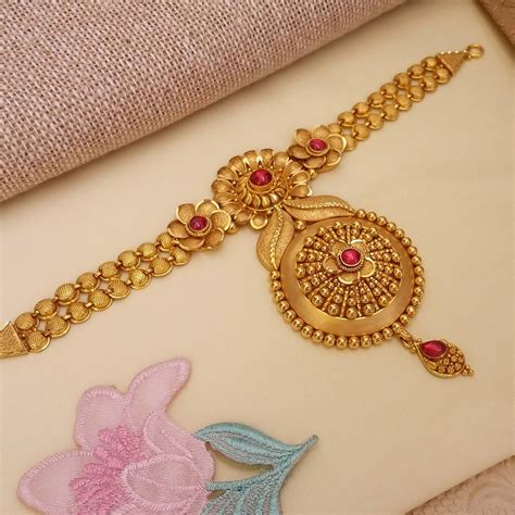 Buy Bloom Gold Necklace 22 KT yellow gold (22.2 gm). | Online By ...