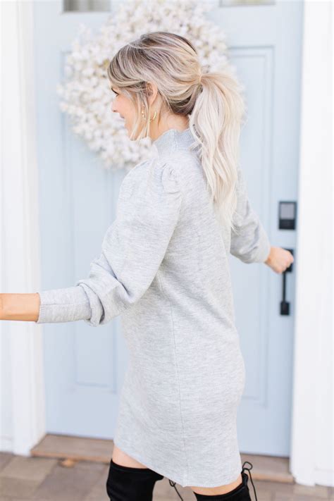 Grey Sweater Dress + Black Jacket - Ali Manno (Fedotowsky)