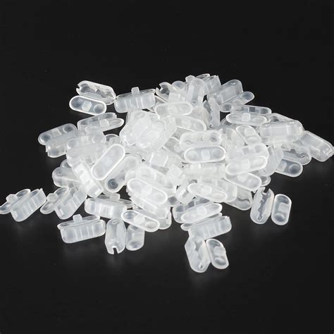Buy Dong Huang 60Pcs Clear Plastic Beaded Chain Connector, Replacement ...