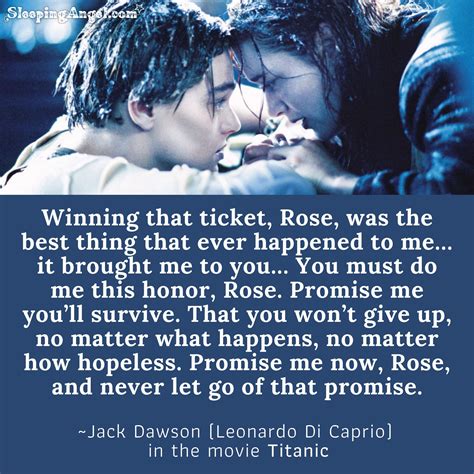Leonardo Dicaprio Titanic Quotes