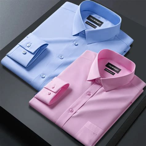 Pack of 2 Premium Cotton Shirt for Man (Sky Blue and Light Pink ...