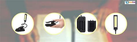 Buy swabs Flexible 2 Dual Arm Clip On 4 Led Tablet Light Lamp for Book ...