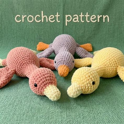 Buy No-sew Goose Crochet Pattern, Floppy Amigurumi Duck PDF Tutorial ...