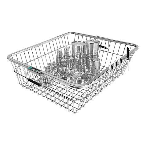 SMARTSLIDE Stainless Steel Dish Drainer Basket for Kitchen/Dish Drying ...