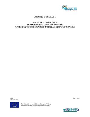 tender / obrazac ponude Doc Template | pdfFiller
