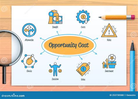Opportunity Cost Chart with Icons and Keywords Stock Vector ...