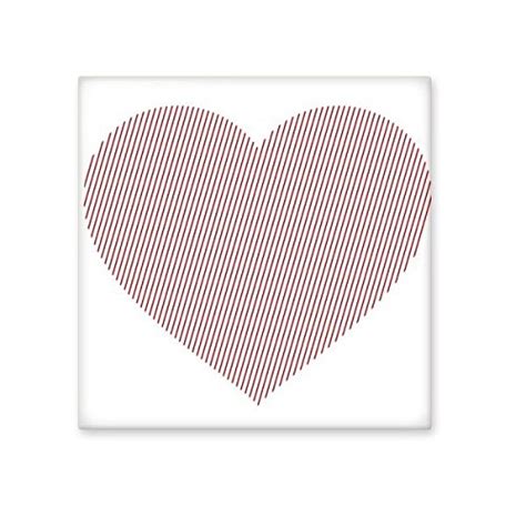 DIYthinker Valentine's Day Heart Shaped Red Parallel Lines Illustration ...