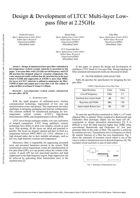 Multilayer Low Pass Filter Using LTCC Technology 的图像结果