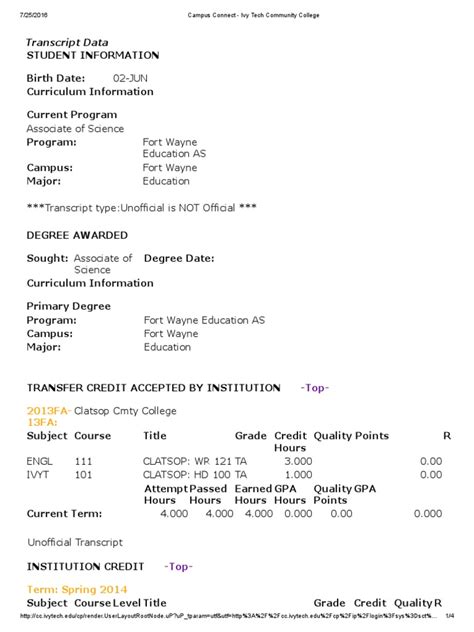 Image result for Indiana Tech Transcripts