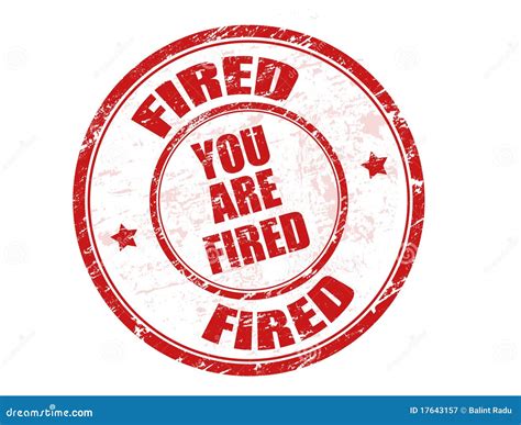 Fired Stamp Cartoon Vector | CartoonDealer.com #17643157