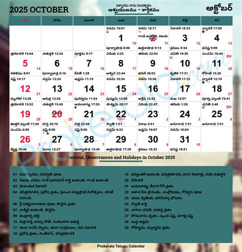 Atlanta Telugu Calendar 2025 October | Printable Calendar