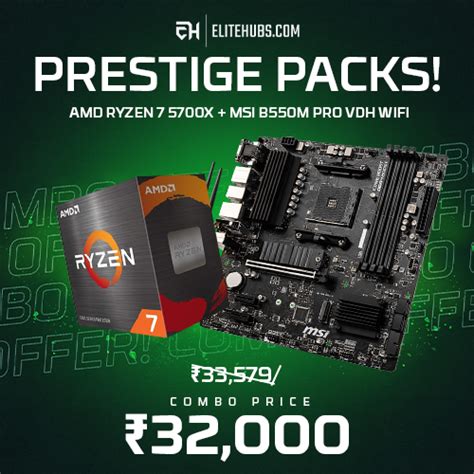 EH AMD 5000 Series Bundle 3 (AMD Ryzen 7 5800X + MSI B550M Pro VDH WiF ...