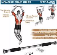 Strauss Adjustable Door Chin Up Bar | Pullup Rod | Gym Bar Pull-up Bar ...