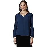 Allen Solly Women's Regular Fit Blouse (AHTSWRGP804273_Green : Amazon ...