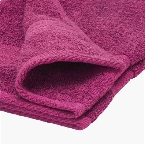 Buy PORTICO Eva Pink Textured Cotton Hand Towel - 40x60cm - Set Of 2 ...