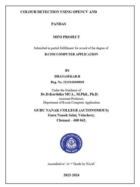 Image result for Machine Learning Project Documentation Sample