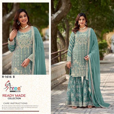 Shree R 1616 Ragga Chiffon Ready Made Pakistani Salwar Suits