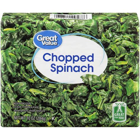 Great Value Chopped Spinach, Frozen, 10 oz - Walmart.com