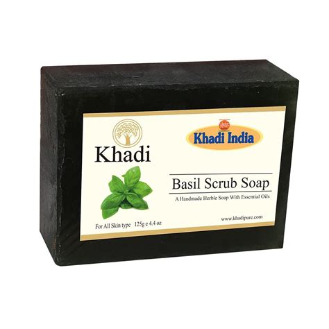 Buy KHADI BASIL SCRUB SOAP Online at Low Prices in India - Amazon.in