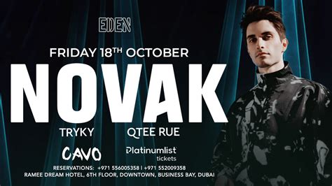 Eden Presents Novak DJ Performing Live in Dubai, Cavo, Dubai, 18 ...