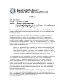 Guidance For Money Services Businesses On Conducting ... - FinCEN ...