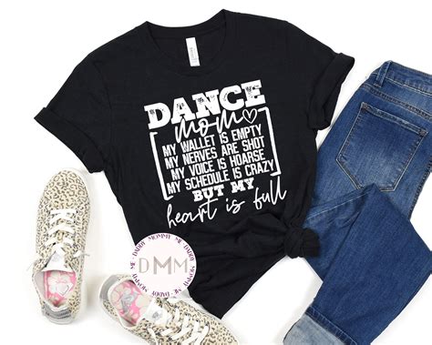Dance Mom Shirt, Dance Mom Heart is Full Shirt, Mom Graphic Tee, Dance ...