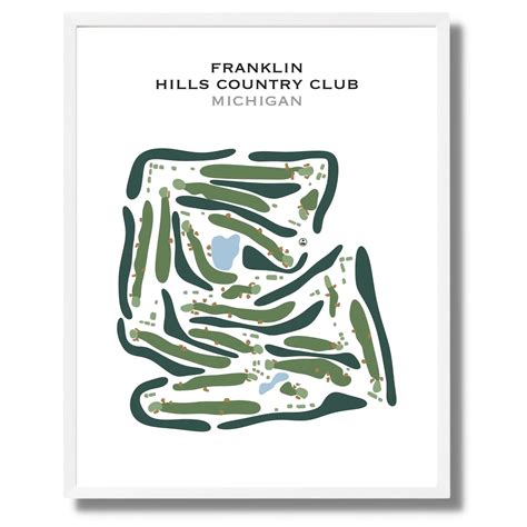 Buy the best printed golf course Franklin Hills Country Club, Michigan ...